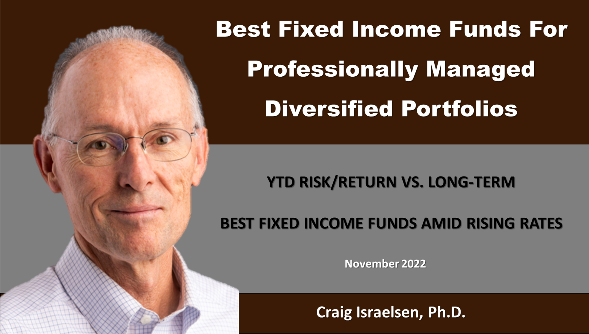 Best Fixed-Income Funds For Managing Diversified Portfolios; Craig Israelsen's Portfolio Management Course, Nov 2022